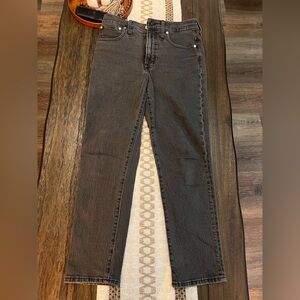 Madewell Women's Dark‎ Gray Straight Leg Jeans